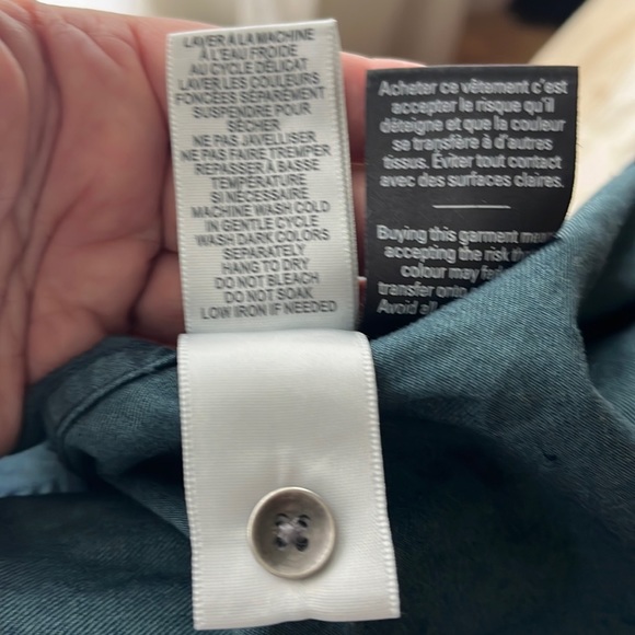 Simons Denim Shirt.  100% cotton but somewhat stretchy. - Picture 5 of 7